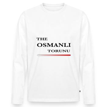 The Osmanli Torunu - Men's Premium Organic Long Sleeve Shirt - white - Front - Nico (187cm)