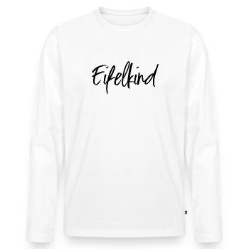 Eifelkind - Männer Premium Bio Langarmshirt - Weiß - Vorne - Nico (187cm)