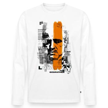 Le Parrain Film De Mafia Fidélité - T-shirt manches longues Premium bio Homme - blanc - Devant - Nico (187cm)
