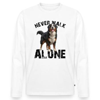Berner Sennenhund - Männer Premium Bio Langarmshirt - Weiß - Vorne - Nico (187cm)