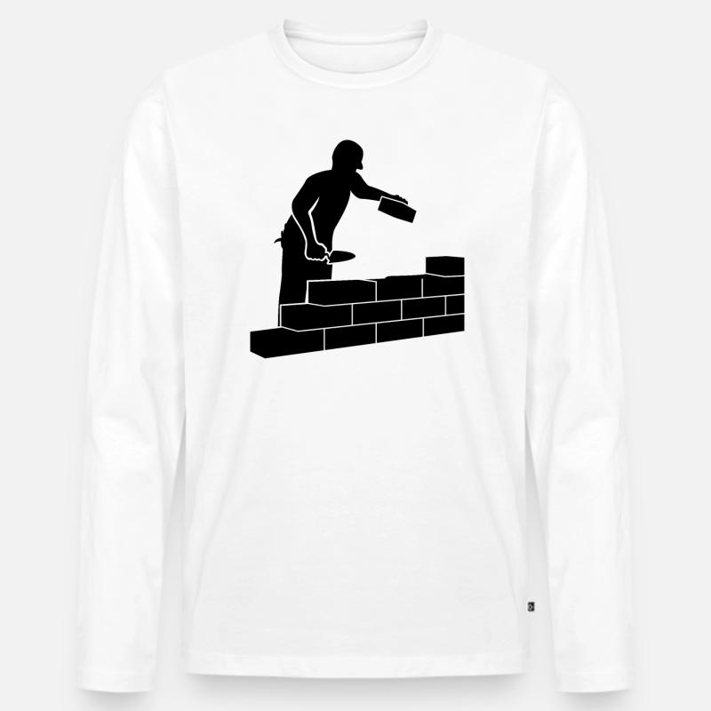 Bricklayer Builder Profession Training Gift Men's Premium Organic Long Sleeve Shirt