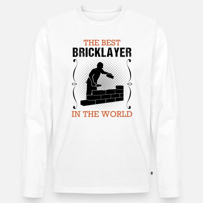 Bricklayer Builder Profession Training Gift Men's Premium Organic Long Sleeve Shirt
