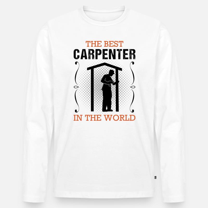 Carpenter Profession Carpenter Craftsman Gift - Men's Premium Organic Long Sleeve Shirt - white