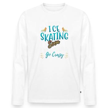 Patinage Maman Tshirt Patinage Artistique Cadeau - T-shirt manches longues Premium bio Homme - blanc - Devant - Nico (187cm)