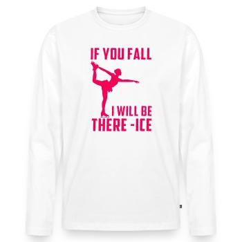 Skating Mom Tshirt Figure Skating Gift - Men's Premium Organic Long Sleeve Shirt - white - Front - Nico (187cm)