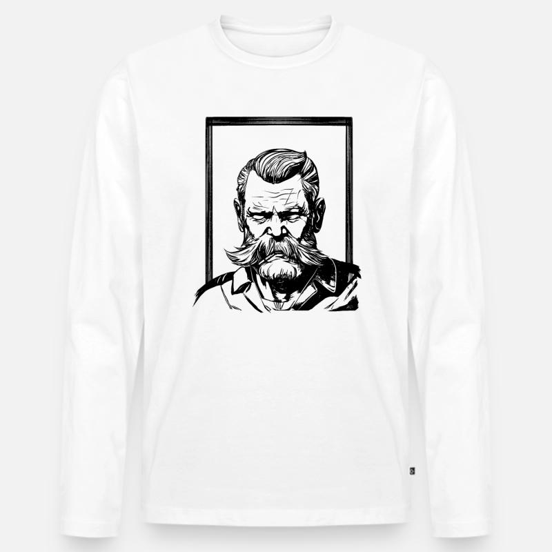 Alter Seemann - Männer Premium Bio Langarmshirt - Weiß