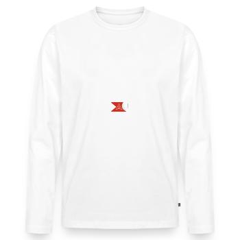 Le véritable Papa poule au top - T-shirt manches longues Premium bio Homme - blanc - Devant - Nico (187cm)