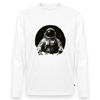 Astronaut in space - Men's Premium Organic Long Sleeve Shirt - white - Front - Nico (187cm)