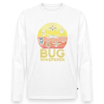 Bug Whisperer Kids Bug Hunter Gift - Männer Premium Bio Langarmshirt - Weiß - Vorne - Nico (187cm)