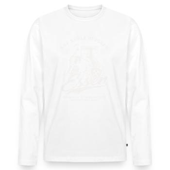 Essen - Auf Kohle Geboren - Männer Premium Bio Langarmshirt - Weiß - Vorne - Nico (187cm)