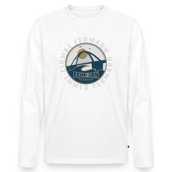 Fehmarn Ostsee - Männer Premium Bio Langarmshirt - Weiß - Vorne - Nico (187cm)