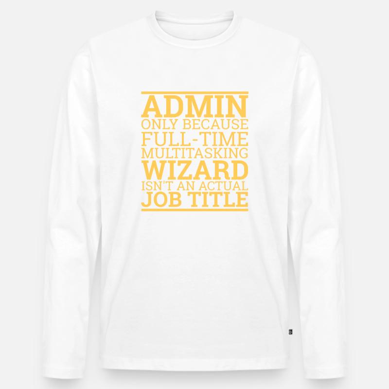 "Admin Wizard | Admin" - Männer Premium Bio Langarmshirt - undefined