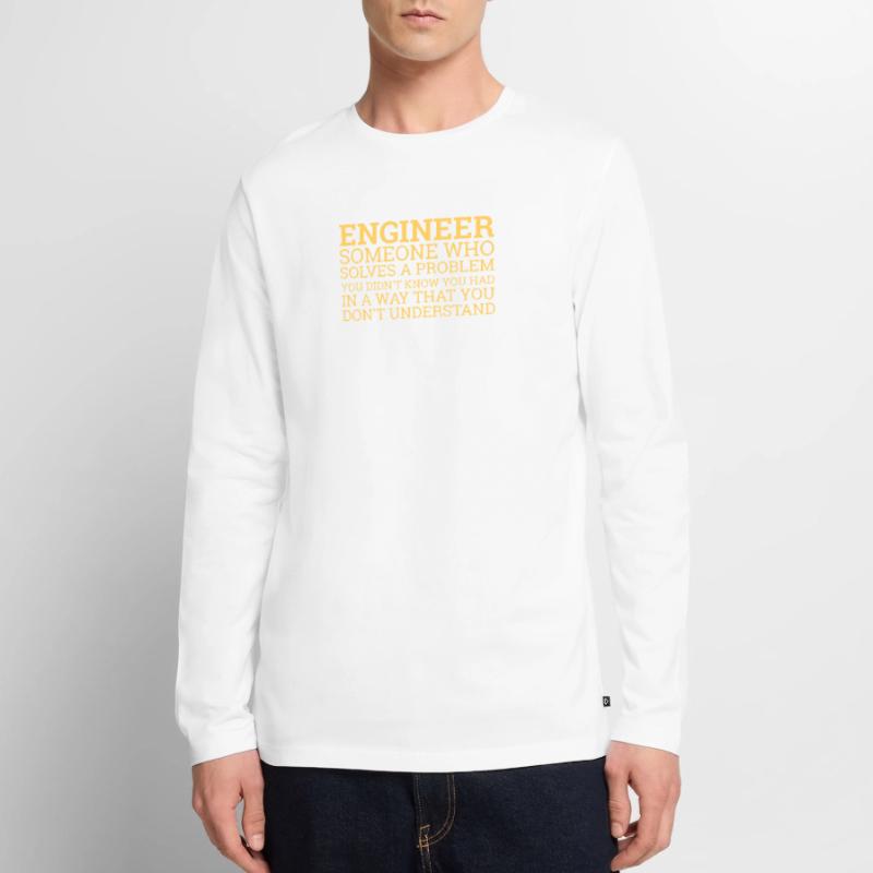 "Engineer Solve Problems" | Engineer Men's Premium Organic Long Sleeve Shirt