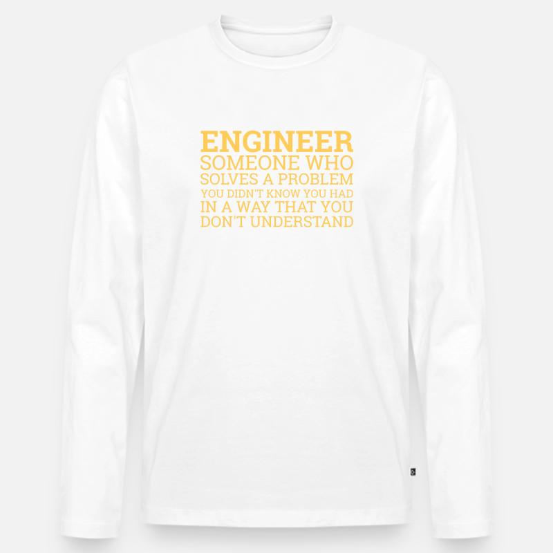 "Engineer Solve Problems" | Ingenieur - Männer Premium Bio Langarmshirt - undefined