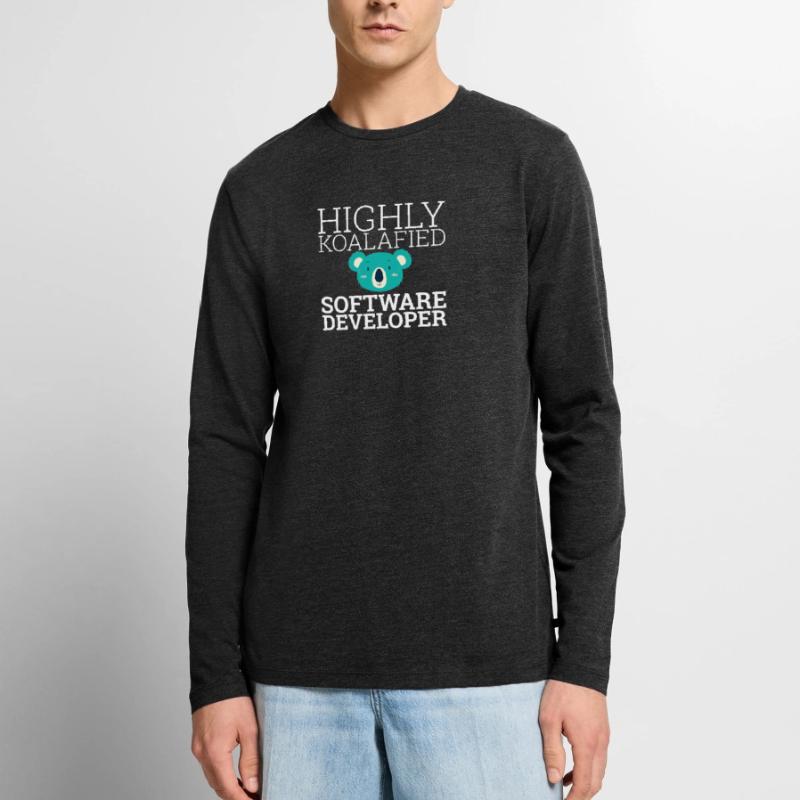 "Software Developer Koalafied | Programmierer" Männer Premium Bio Langarmshirt