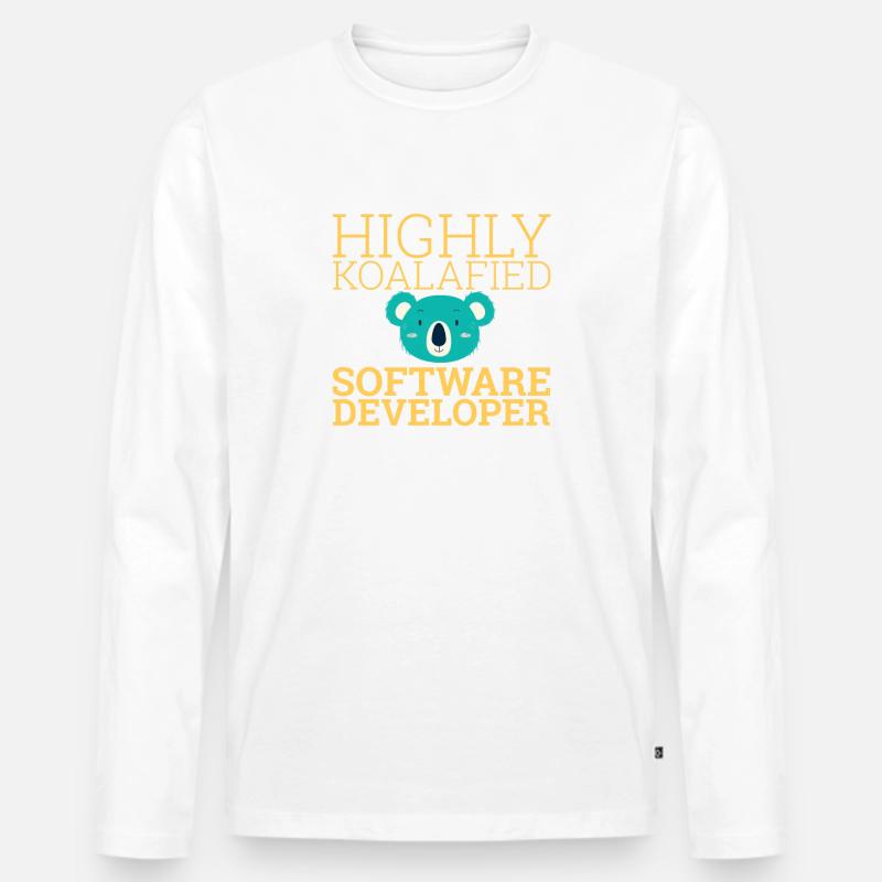 "Software Developer Koalafied | Programmierer" - Männer Premium Bio Langarmshirt - undefined