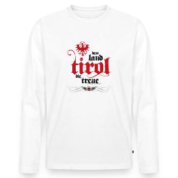 The Tyrol fidelity black - Men's Premium Organic Long Sleeve Shirt - white - Front - Nico (187cm)