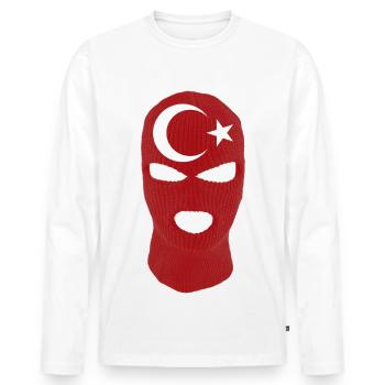 Maske Sturmhaube Türkei Geschenk Tshirt - Männer Premium Bio Langarmshirt - Weiß - Vorne - Nico (187cm)