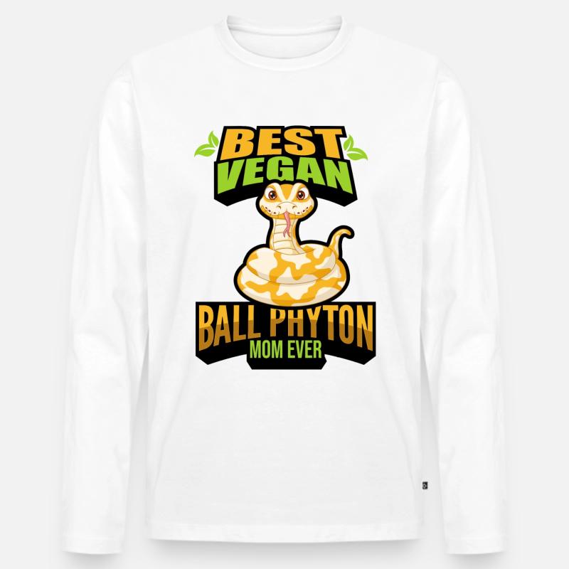 Schlangen - Männer Premium Bio Langarmshirt - Weiß