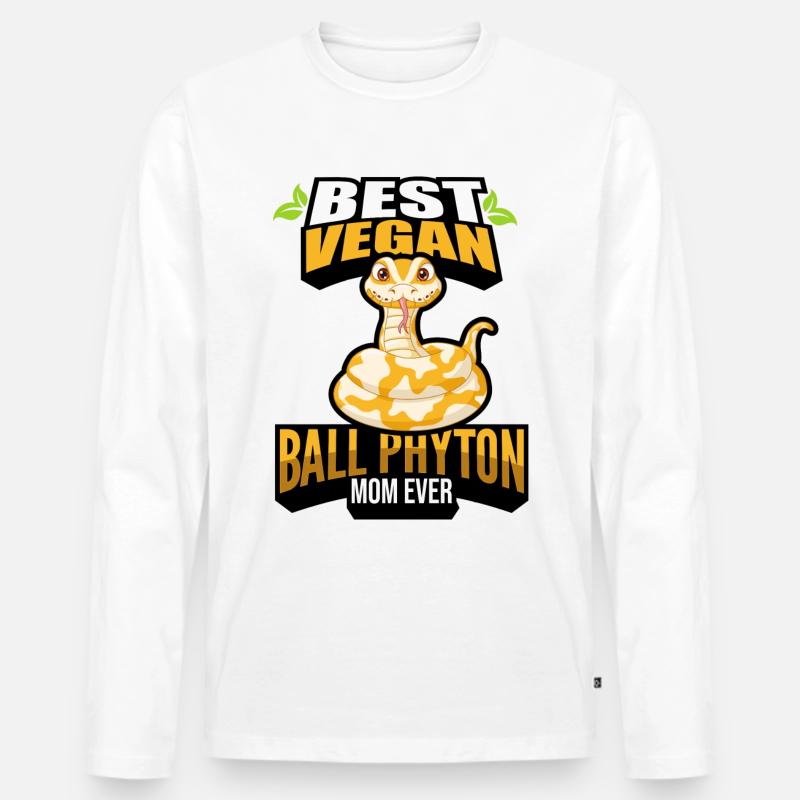 Königspython - Männer Premium Bio Langarmshirt - Weiß