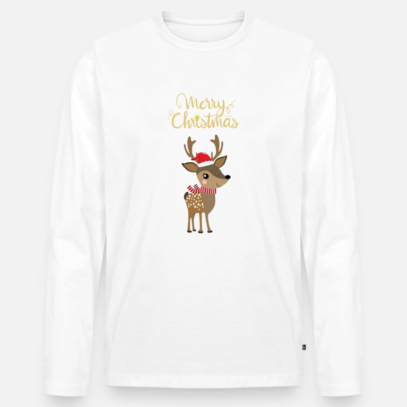 Christmas Reindeer - Männer Premium Bio Langarmshirt - undefined