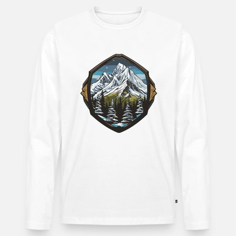 Alpen Eisberge Berg - Männer Premium Bio Langarmshirt - undefined