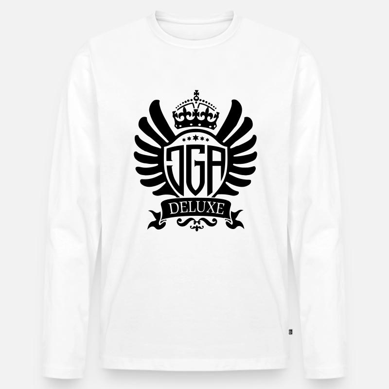 JGA DELUXE - Männer Premium Bio Langarmshirt - Weiß