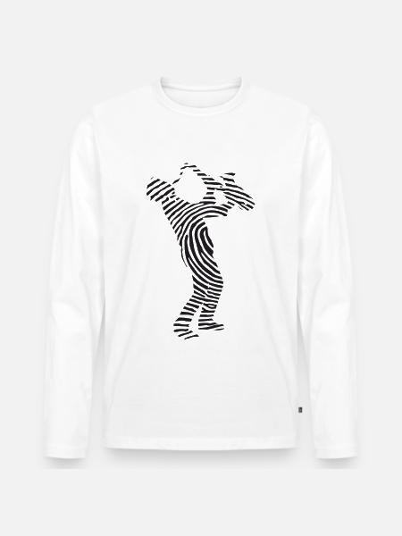 saxophone - T-shirt manches longues Premium bio Homme - blanc