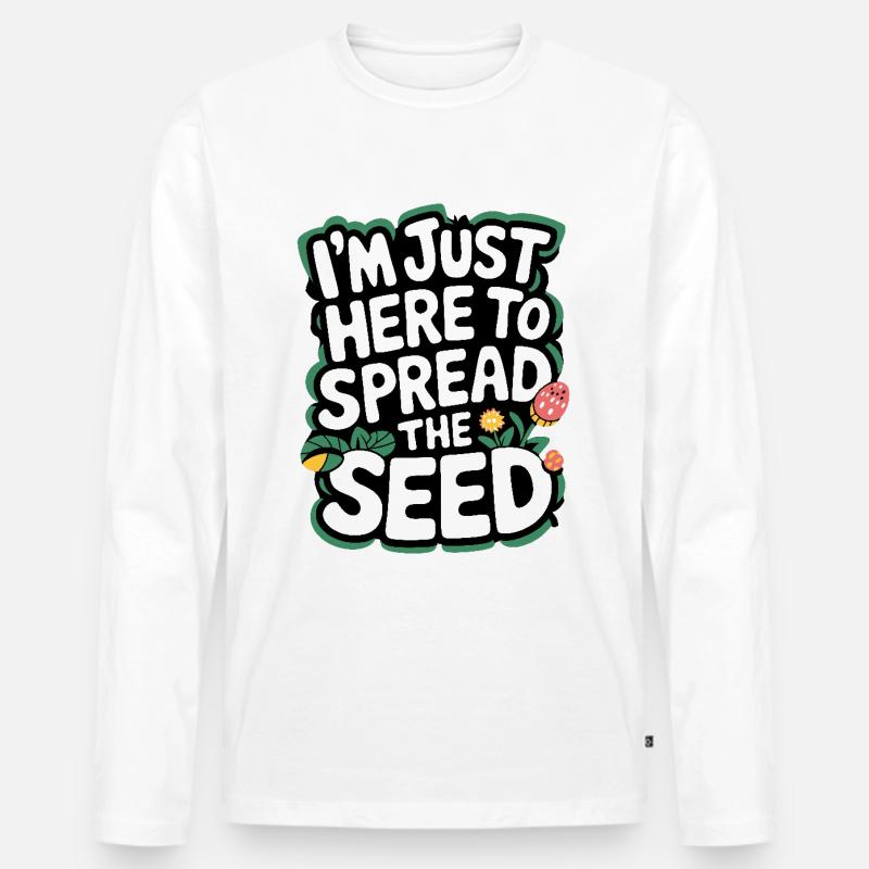 Gärtner Garten Pflanzen Gartenarbeit - Männer Premium Bio Langarmshirt - Weiß
