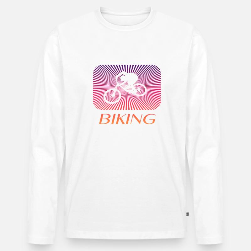 Biking - Männer Premium Bio Langarmshirt - Weiß
