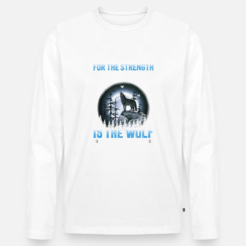 Wolfsspruch Wölfe Wolfsrudel Wolf - Männer Premium Bio Langarmshirt - undefined