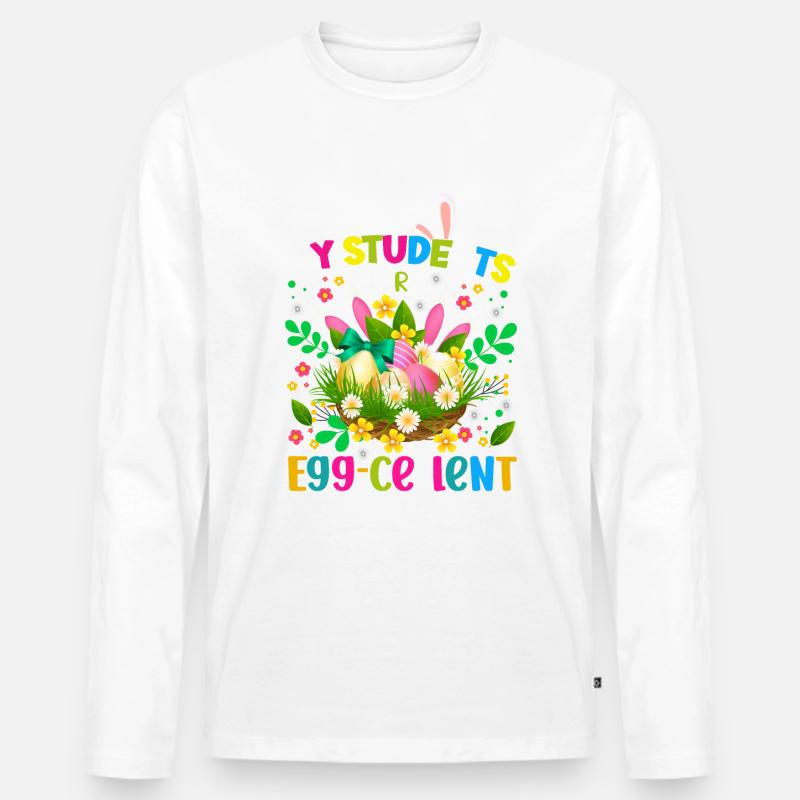 Easter Easter Easter Eggs - Men's Premium Organic Long Sleeve Shirt - undefined