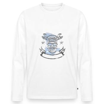 Böser alter Mann - Männer Premium Bio Langarmshirt - Weiß - Vorne - Nico (187cm)