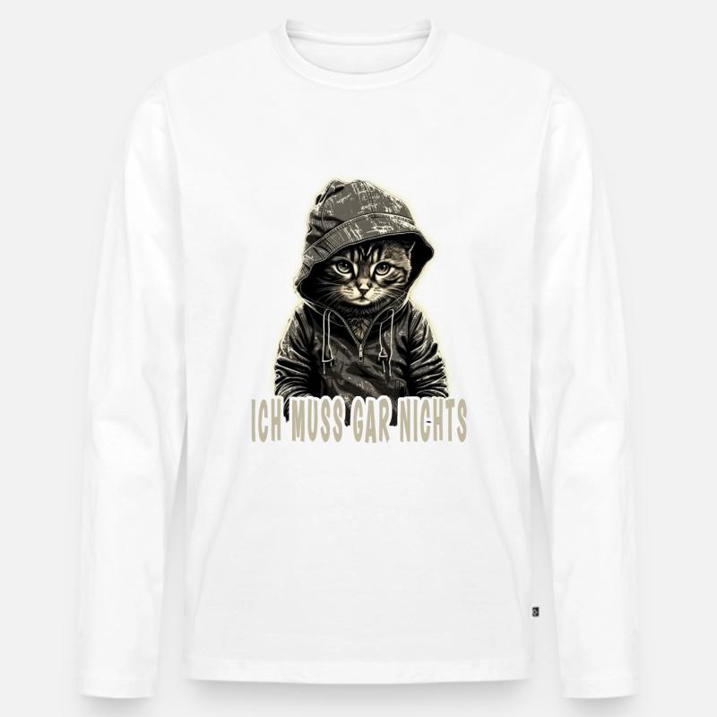 ich muss gar nix - Männer Premium Bio Langarmshirt - undefined