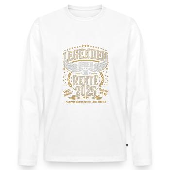 Les légendes prendront leur retraite en 2025 - T-shirt manches longues Premium bio Homme - blanc - Devant - Nico (187cm)
