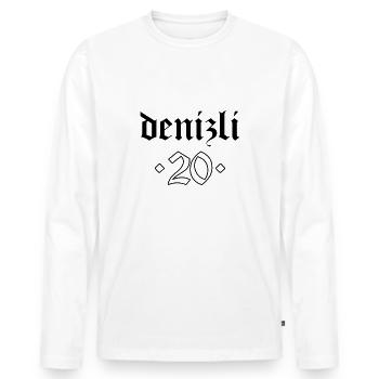Denizli 20 Turkey Turkiye TR Gift Holiday Turk - Men's Premium Organic Long Sleeve Shirt - white - Front - Nico (187cm)