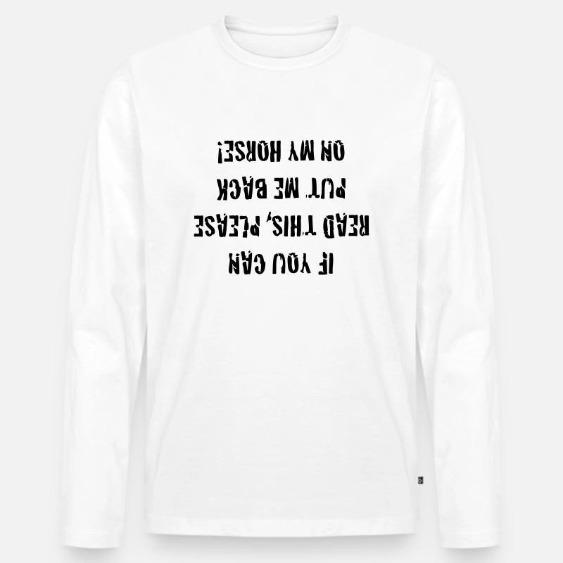 If you can read - Männer Premium Bio Langarmshirt - Weiß