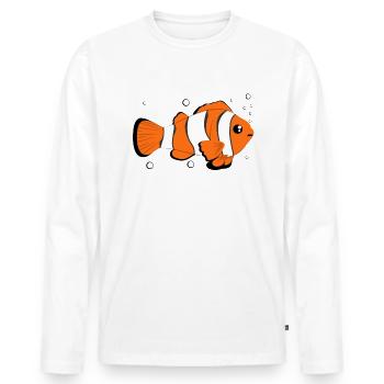 Clownfisch - Männer Premium Bio Langarmshirt - Weiß - Vorne - Nico (187cm)