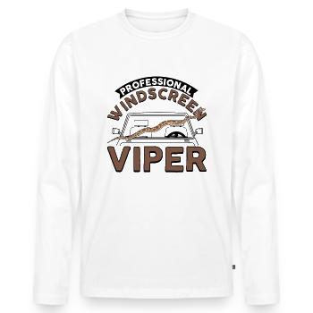Pare-brise professionnel Viper - T-shirt manches longues Premium bio Homme - blanc - Devant - Nico (187cm)