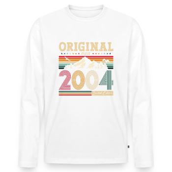 Original 2004 Millésime 2004 20ème anniversaire 2004 - T-shirt manches longues Premium bio Homme - blanc - Devant - Nico (187cm)