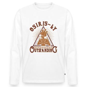 Osiris-ly hervorragend - Männer Premium Bio Langarmshirt - Weiß - Vorne - Nico (187cm)
