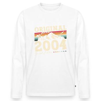 20ème Anniversaire Original 2004 Millésime 2004 - T-shirt manches longues Premium bio Homme - blanc - Devant - Nico (187cm)