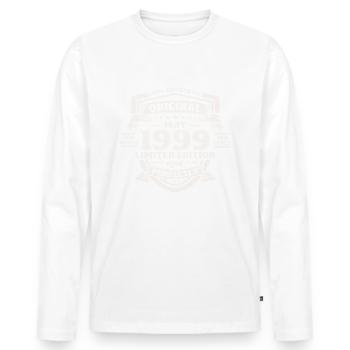 Légende Mai 1999 Millésime 1999 Anniversaire 1999 - T-shirt manches longues Premium bio Homme - blanc - Devant - Nico (187cm)