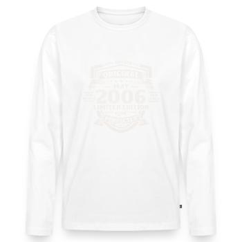 Légende Mai 2006 Millésime 2006 Anniversaire 2006 - T-shirt manches longues Premium bio Homme - blanc - Devant - Nico (187cm)