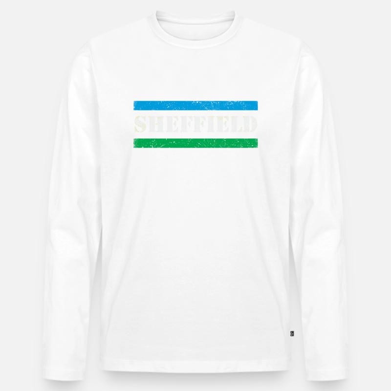 Sheffield - Männer Premium Bio Langarmshirt - Weiß