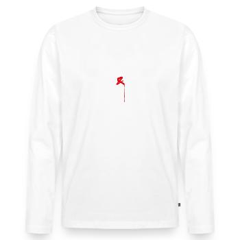 gemein und gefährlich oder gemeingefährlich - Männer Premium Bio Langarmshirt - Weiß - Vorne - Nico (187cm)
