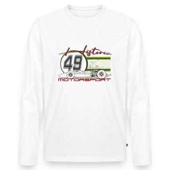 Historischer Motorsport | Racing - Männer Premium Bio Langarmshirt - Weiß - Vorne - Nico (187cm)