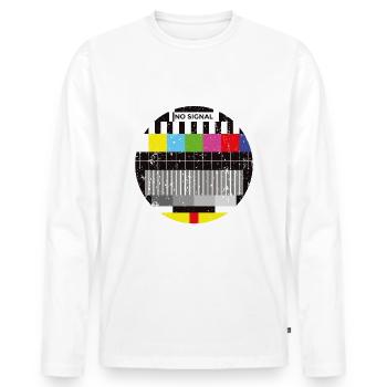 Test image Retro Vintage - Men's Premium Organic Long Sleeve Shirt - white - Front - Nico (187cm)