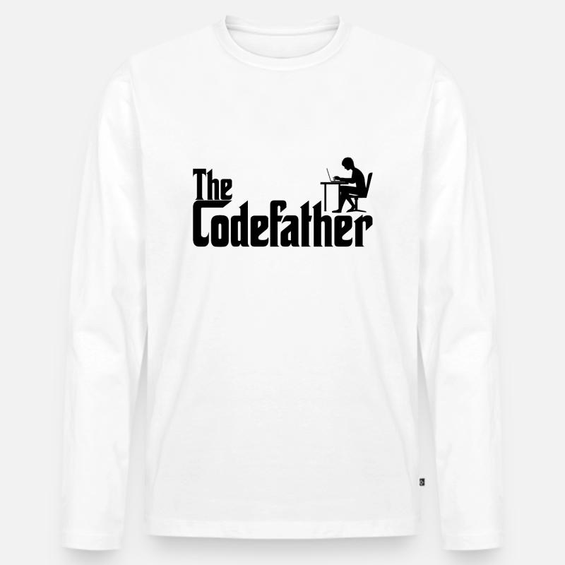 Programmeur informaticien Codefather Coder Coding T-shirt manches longues Premium bio Homme