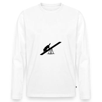 Agility Hundesport - Männer Premium Bio Langarmshirt - Weiß - Vorne - Nico (187cm)